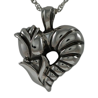 Rose Heart Keepsake Pendant